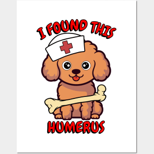 Funny brown dog is a nurse with a joke Posters and Art